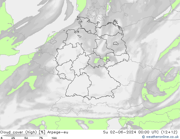 Bewolking (Hoog) Arpege-eu zo 02.06.2024 00 UTC