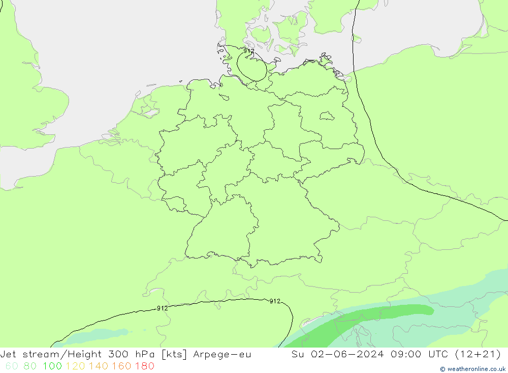 高速氣流 Arpege-eu 星期日 02.06.2024 09 UTC