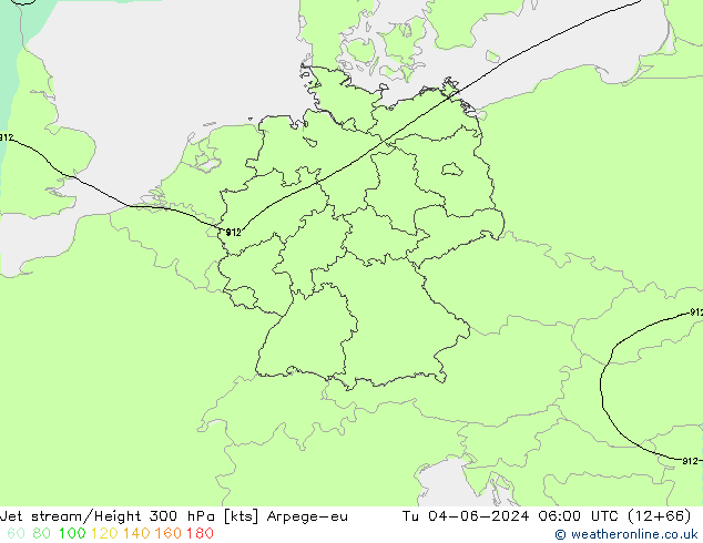 Prąd strumieniowy Arpege-eu wto. 04.06.2024 06 UTC