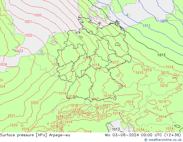 Bodendruck Arpege-eu Mo 03.06.2024 00 UTC