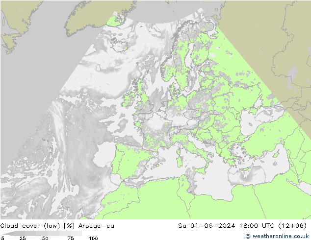Bulutlar (düşük) Arpege-eu Cts 01.06.2024 18 UTC