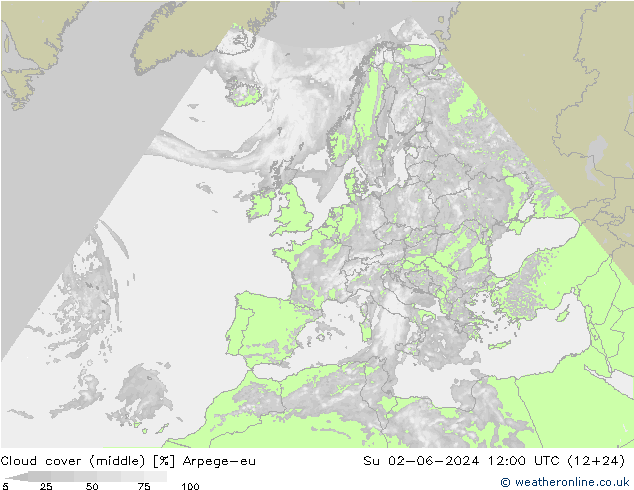 云 (中) Arpege-eu 星期日 02.06.2024 12 UTC