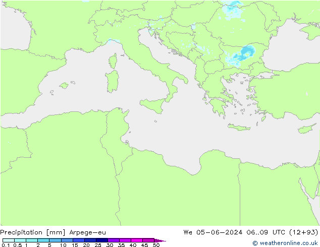 Neerslag Arpege-eu wo 05.06.2024 09 UTC