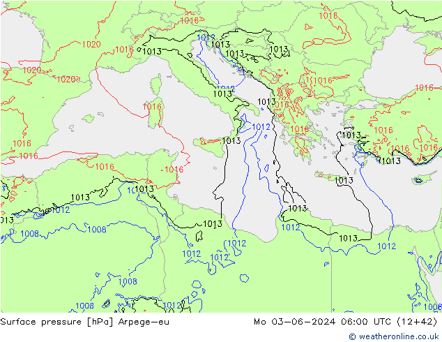 ciśnienie Arpege-eu pon. 03.06.2024 06 UTC