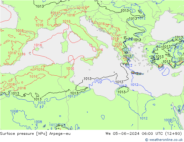 ciśnienie Arpege-eu śro. 05.06.2024 06 UTC