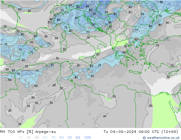 700 hPa Nispi Nem Arpege-eu Sa 04.06.2024 06 UTC