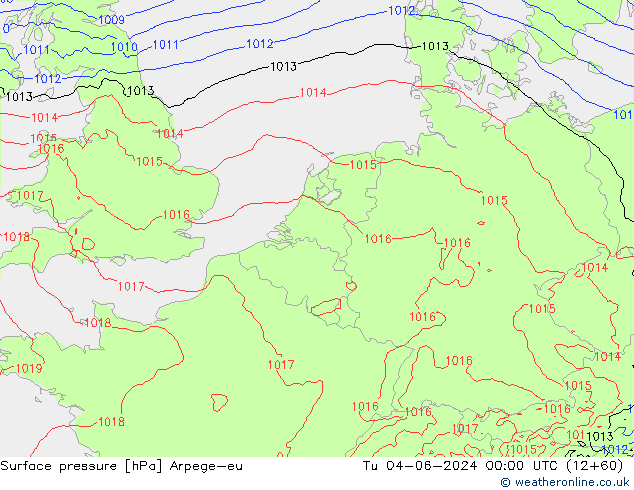 pression de l'air Arpege-eu mar 04.06.2024 00 UTC