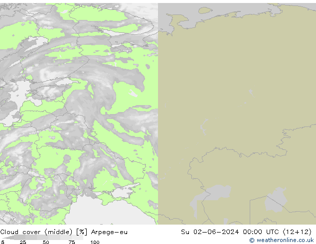 Bulutlar (orta) Arpege-eu Paz 02.06.2024 00 UTC