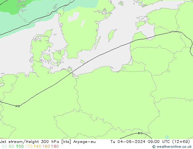 Prąd strumieniowy Arpege-eu wto. 04.06.2024 09 UTC