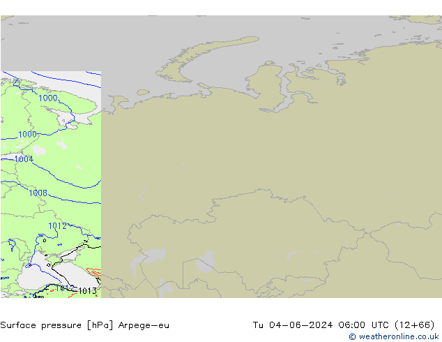 pression de l'air Arpege-eu mar 04.06.2024 06 UTC