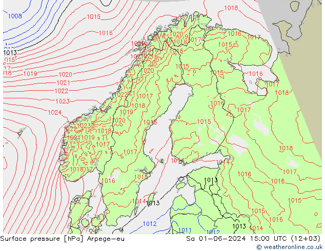 Bodendruck Arpege-eu Sa 01.06.2024 15 UTC
