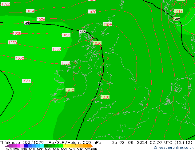 Thck 500-1000hPa Arpege-eu Su 02.06.2024 00 UTC