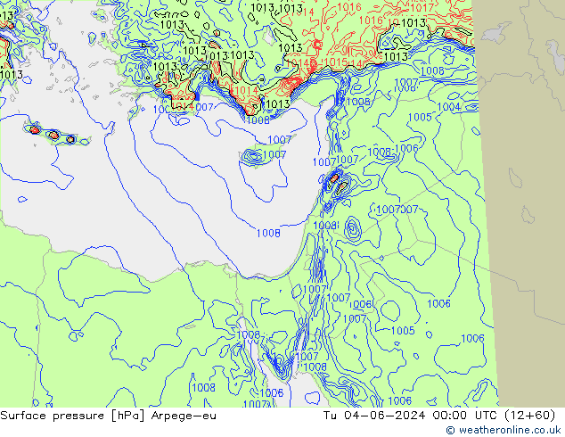 pression de l'air Arpege-eu mar 04.06.2024 00 UTC