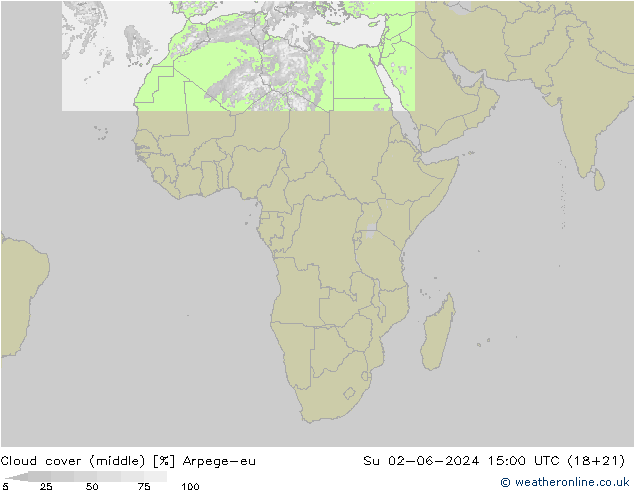 Bulutlar (orta) Arpege-eu Paz 02.06.2024 15 UTC