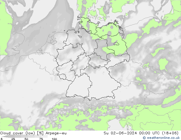 Nubi basse Arpege-eu dom 02.06.2024 00 UTC