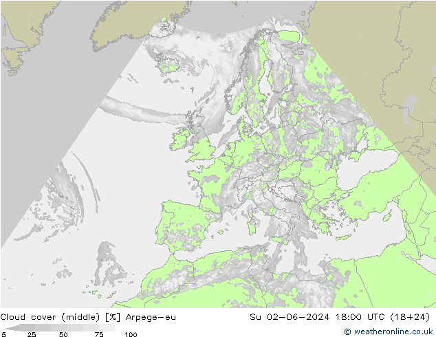 Bulutlar (orta) Arpege-eu Paz 02.06.2024 18 UTC