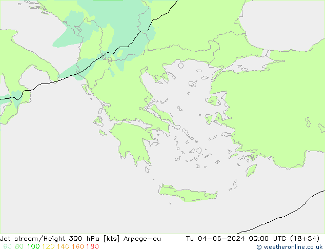 Corriente en chorro Arpege-eu mar 04.06.2024 00 UTC