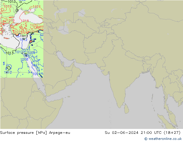 Luchtdruk (Grond) Arpege-eu zo 02.06.2024 21 UTC