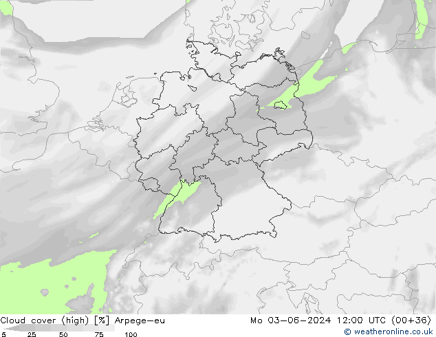 облака (средний) Arpege-eu пн 03.06.2024 12 UTC