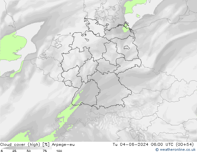 облака (средний) Arpege-eu вт 04.06.2024 06 UTC