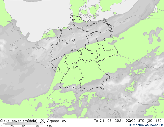 Nubi medie Arpege-eu mar 04.06.2024 00 UTC