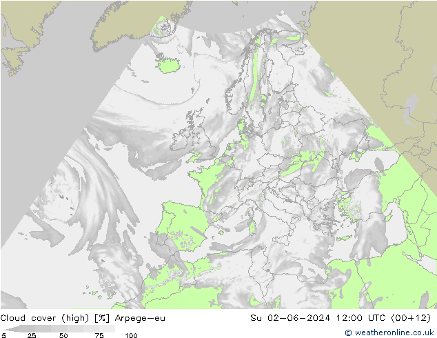 Bewolking (Hoog) Arpege-eu zo 02.06.2024 12 UTC