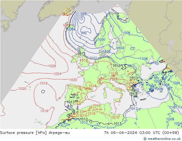 ciśnienie Arpege-eu czw. 06.06.2024 03 UTC