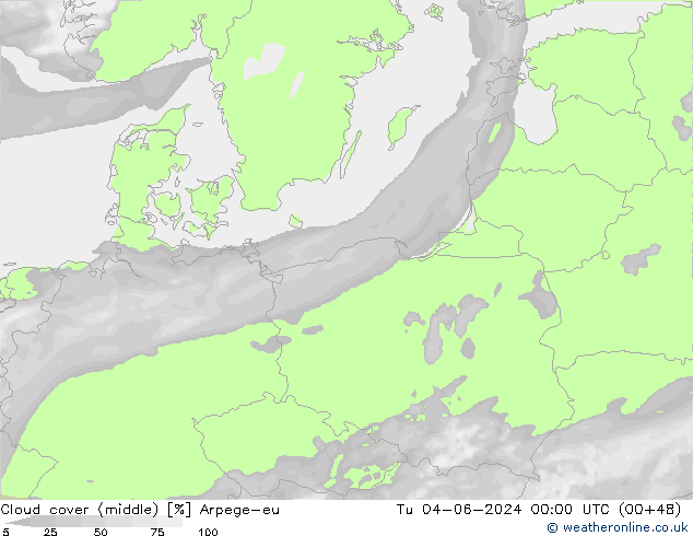 Bewolking (Middelb.) Arpege-eu di 04.06.2024 00 UTC