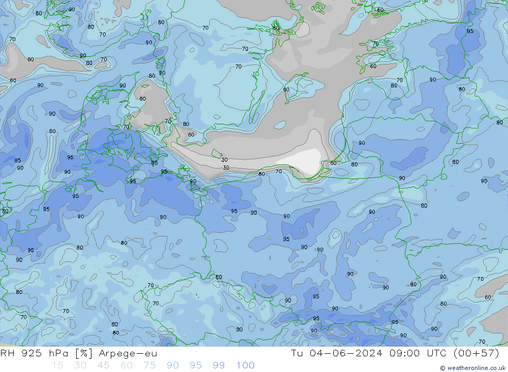 925 hPa Nispi Nem Arpege-eu Sa 04.06.2024 09 UTC