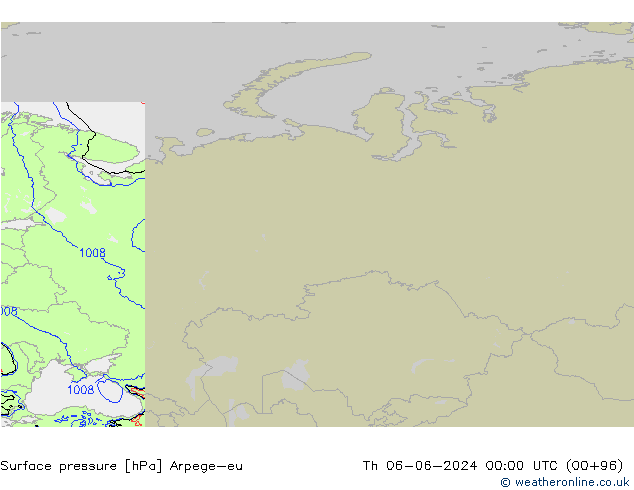 Yer basıncı Arpege-eu Per 06.06.2024 00 UTC