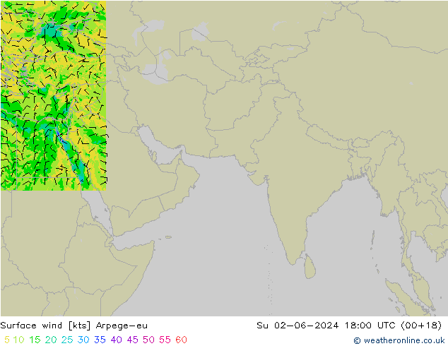 Bodenwind Arpege-eu So 02.06.2024 18 UTC