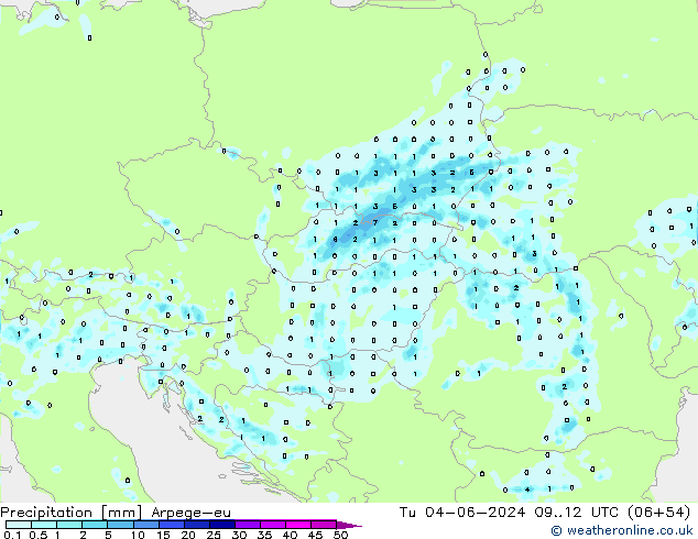 Yağış Arpege-eu Sa 04.06.2024 12 UTC