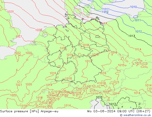 ciśnienie Arpege-eu pon. 03.06.2024 09 UTC