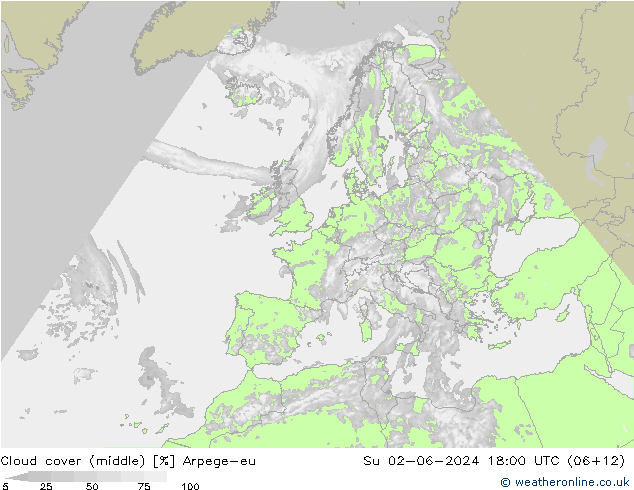 Nubes medias Arpege-eu dom 02.06.2024 18 UTC