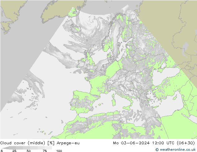Bulutlar (orta) Arpege-eu Pzt 03.06.2024 12 UTC