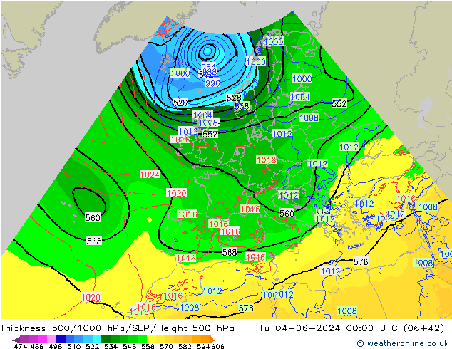 Thck 500-1000hPa Arpege-eu Út 04.06.2024 00 UTC