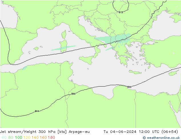 Corriente en chorro Arpege-eu mar 04.06.2024 12 UTC