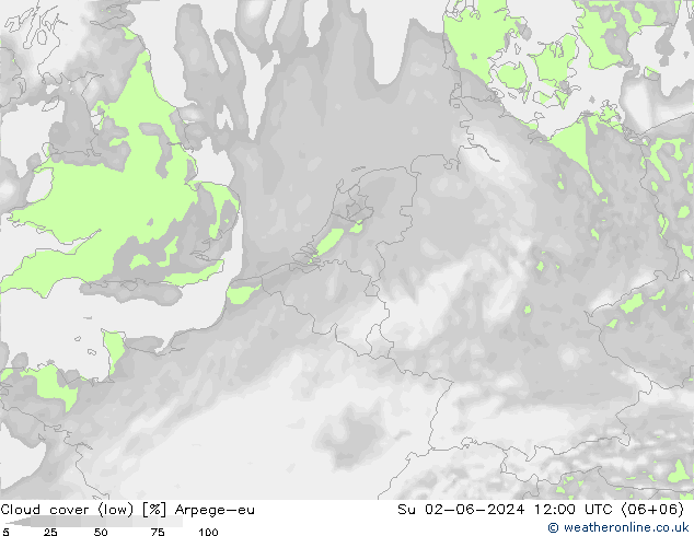 Nubi basse Arpege-eu dom 02.06.2024 12 UTC