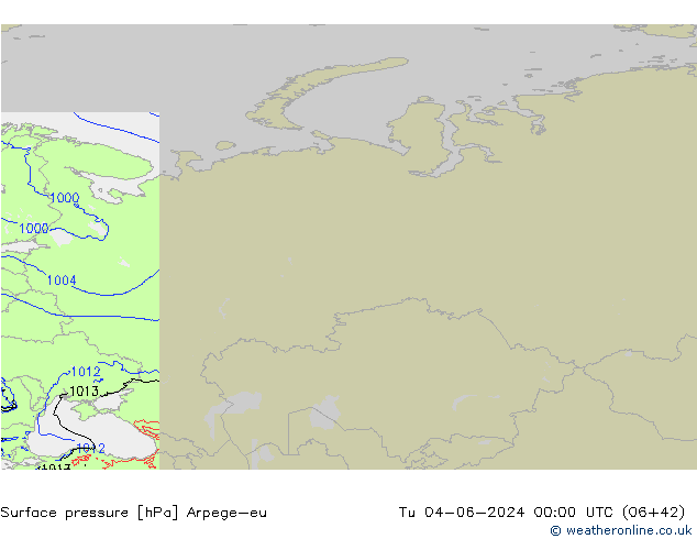 ciśnienie Arpege-eu wto. 04.06.2024 00 UTC