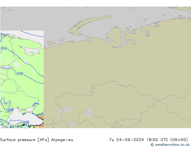 pression de l'air Arpege-eu mar 04.06.2024 18 UTC