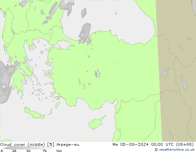 zachmurzenie (środk.) Arpege-eu śro. 05.06.2024 00 UTC