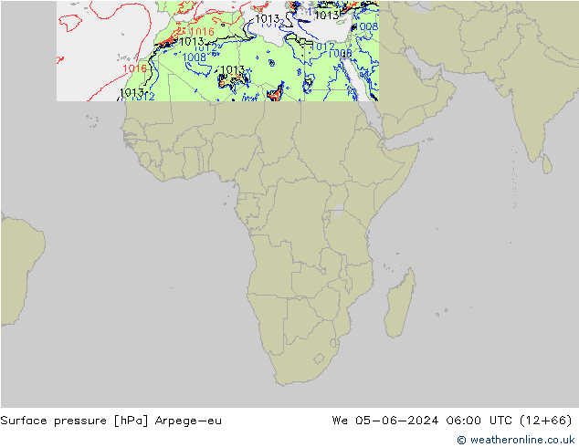 pression de l'air Arpege-eu mer 05.06.2024 06 UTC