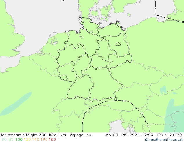 高速氣流 Arpege-eu 星期一 03.06.2024 12 UTC