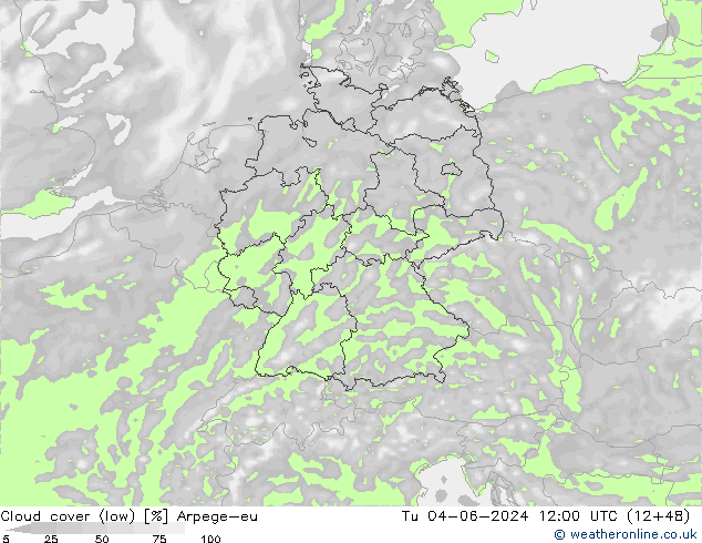 Nubi basse Arpege-eu mar 04.06.2024 12 UTC