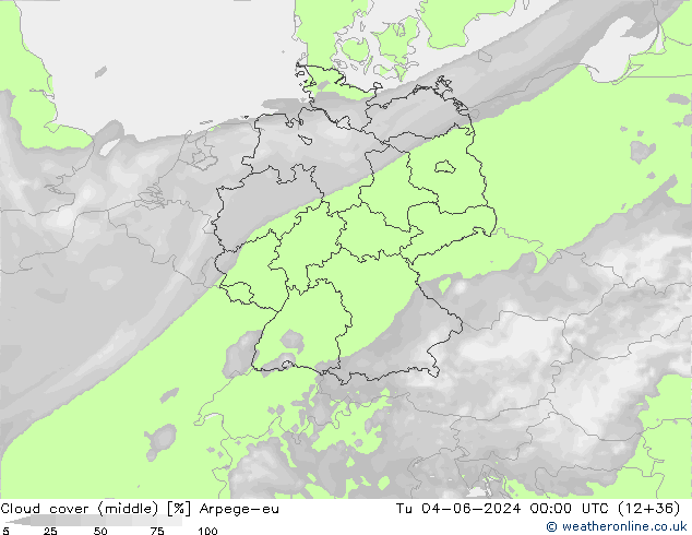 Nubes medias Arpege-eu mar 04.06.2024 00 UTC