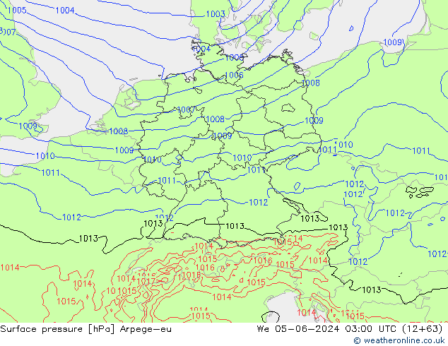 pression de l'air Arpege-eu mer 05.06.2024 03 UTC