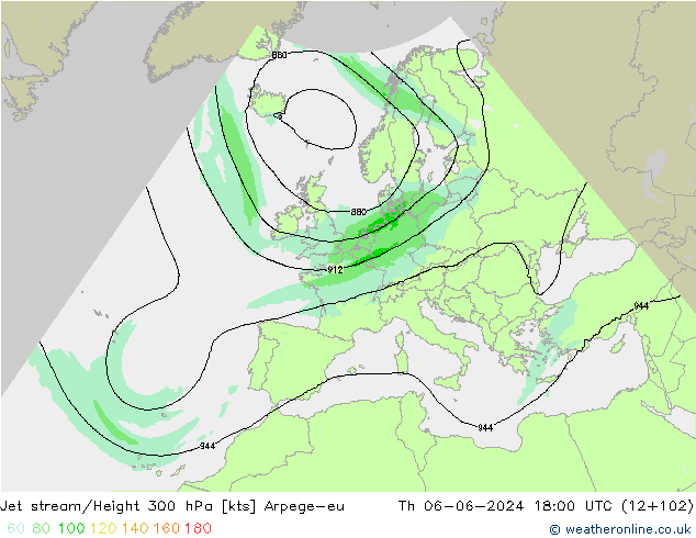 Prąd strumieniowy Arpege-eu czw. 06.06.2024 18 UTC