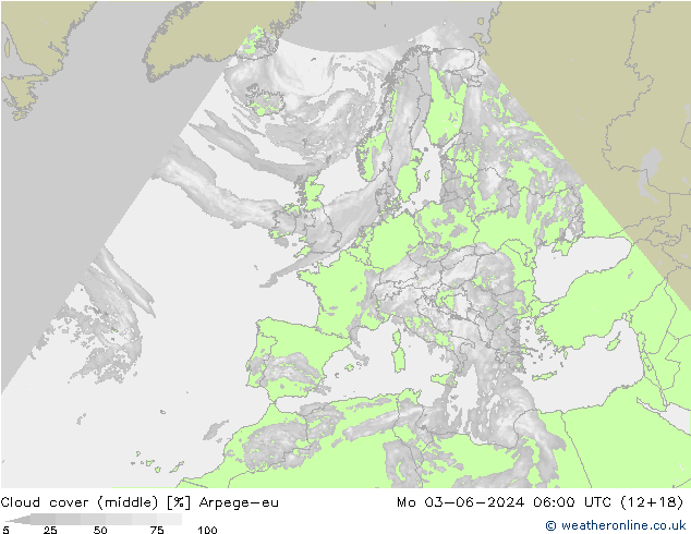 облака (средний) Arpege-eu пн 03.06.2024 06 UTC