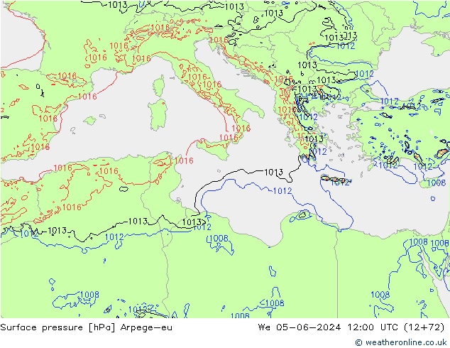 ciśnienie Arpege-eu śro. 05.06.2024 12 UTC