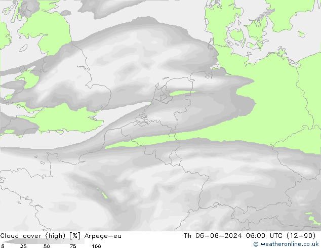 Wolken (hohe) Arpege-eu Do 06.06.2024 06 UTC